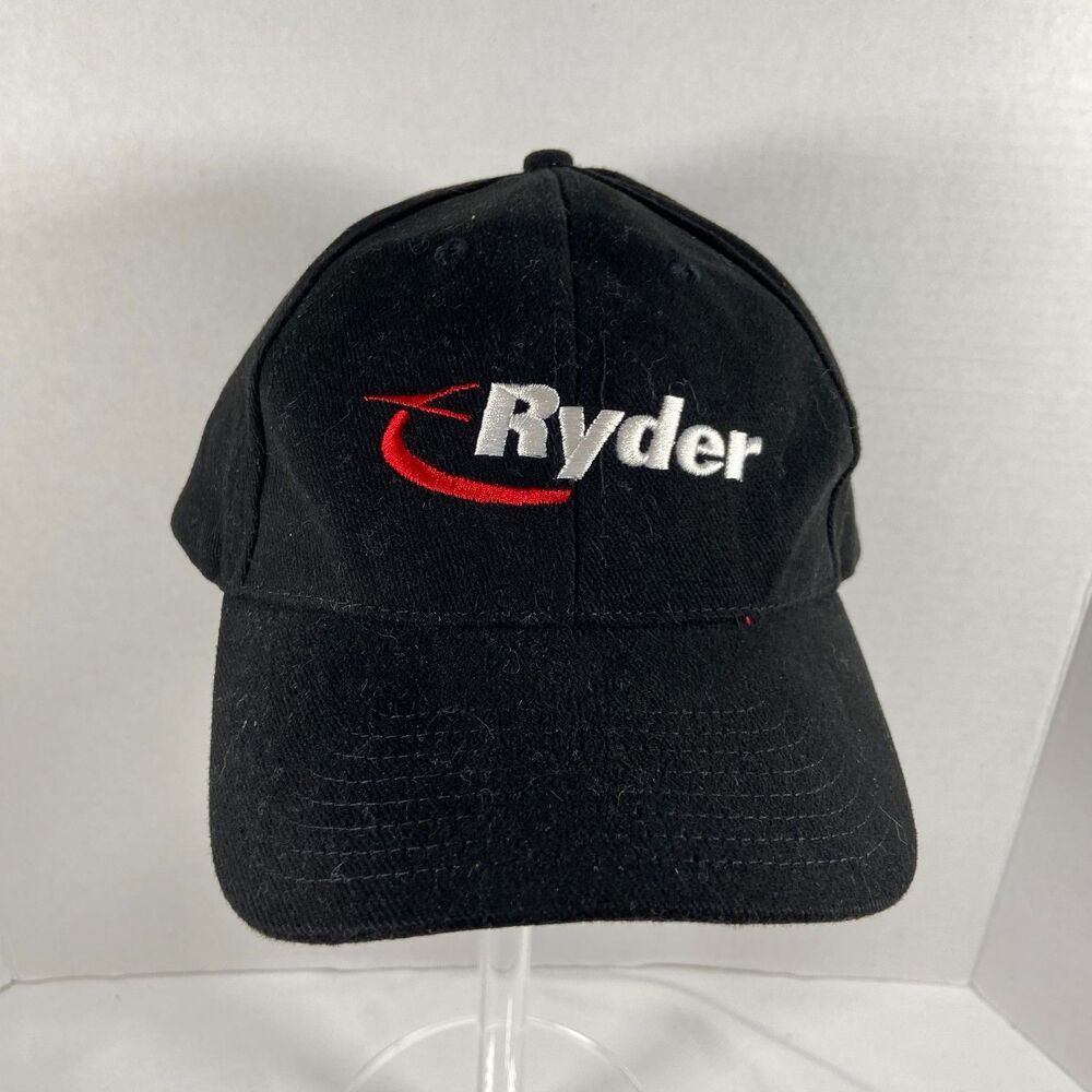 Ryder Black Embroidered Adjustable Baseball Cap Hat One Size Cotton